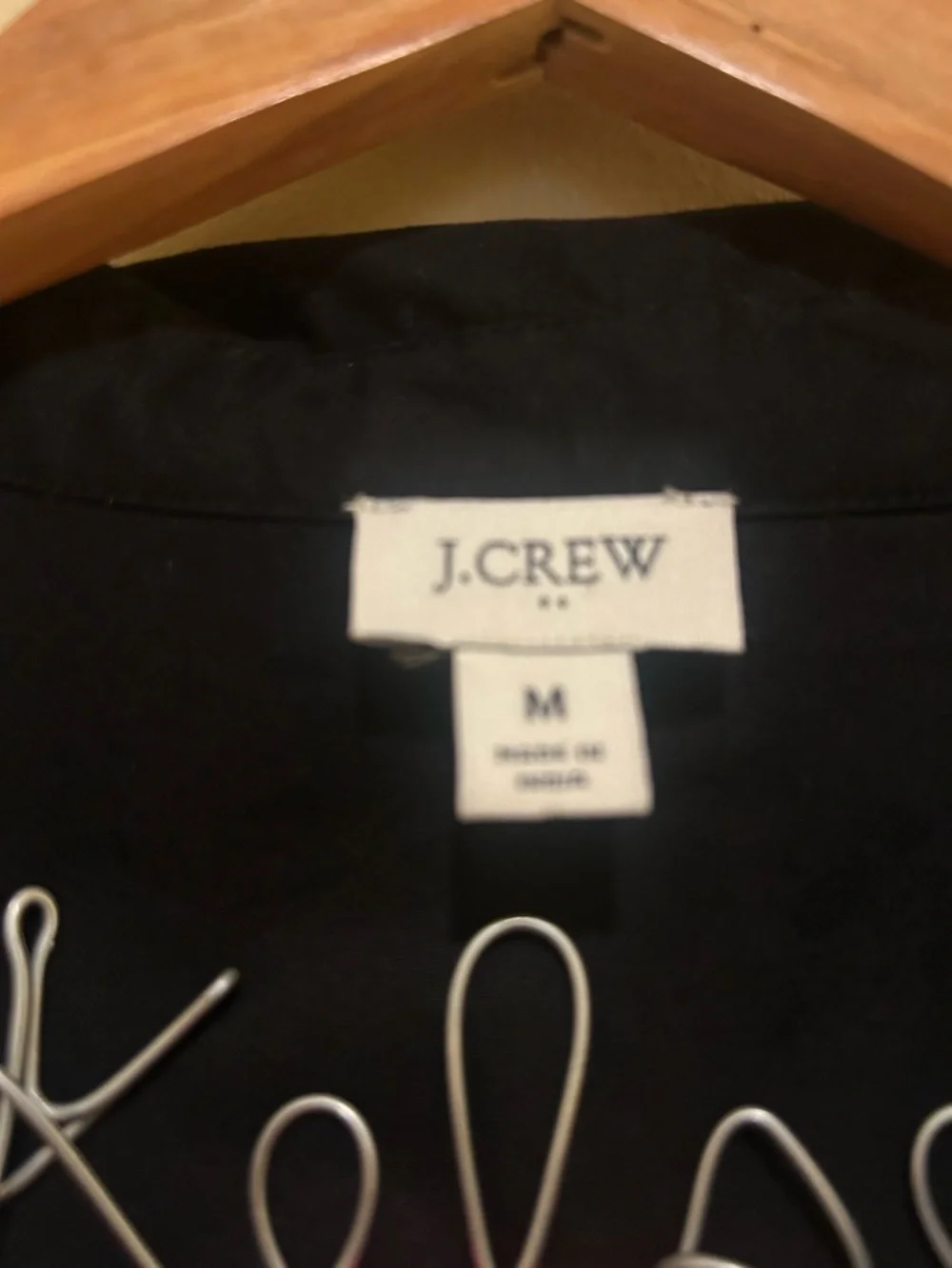 J. Crew Black Polo Dress with Bodice Shirring Size M